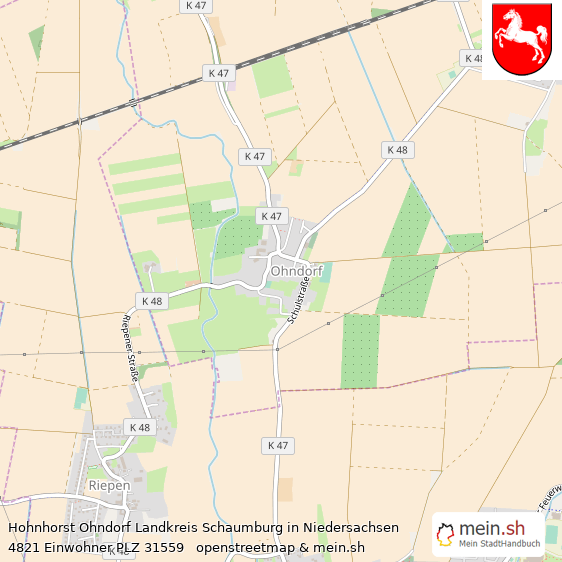 Hohnhorst Ohndorf Landkreis Schaumburg Lageplan © Openstreetmap Contributors Hohnhorst Ohndorf Lageplan